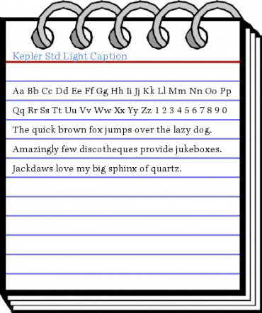 Kepler Std Light Caption Font