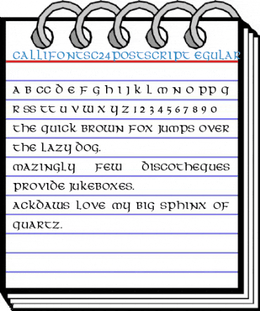 CallifontsC24PostScript Regular Font