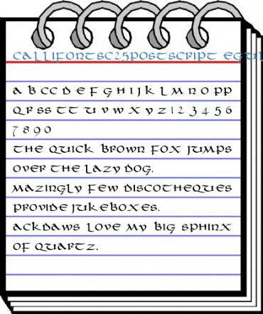 CallifontsC25PostScript Regular Font
