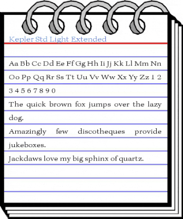 Kepler Std Light Extended Font