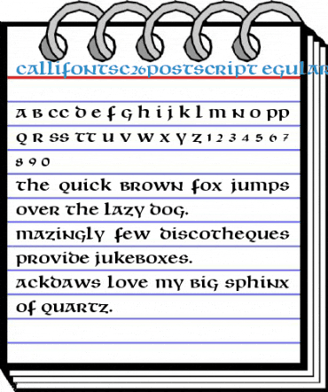 CallifontsC26PostScript Regular Font
