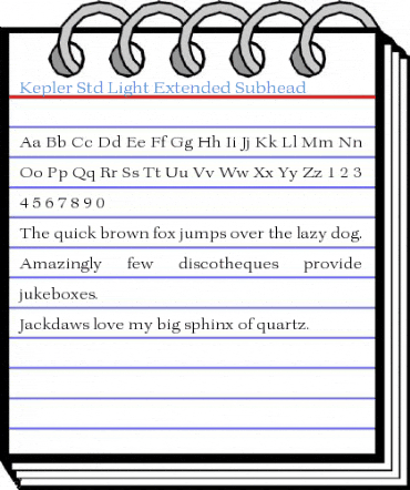 Kepler Std Light Extended Subhead Font