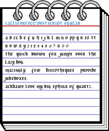 CallifontsC27PostScript Regular Font