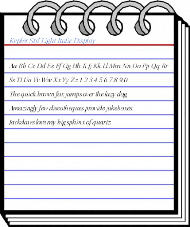 Kepler Std Light Italic Display Font