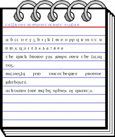 CallifontsC29PostScript Regular Font