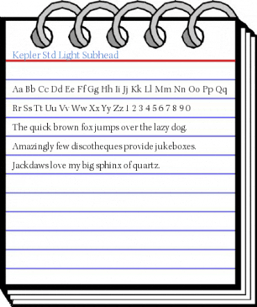 Kepler Std Light Subhead Font