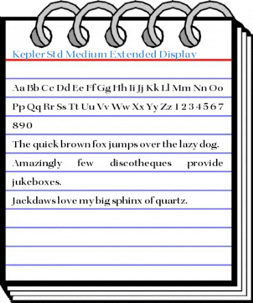 Kepler Std Medium Extended Display Font