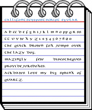 CallifontsC32PostScript Regular Font