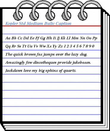 Kepler Std Medium Italic Caption Font