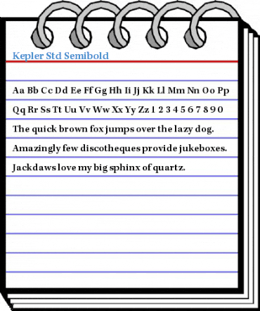 Kepler Std Semibold Font