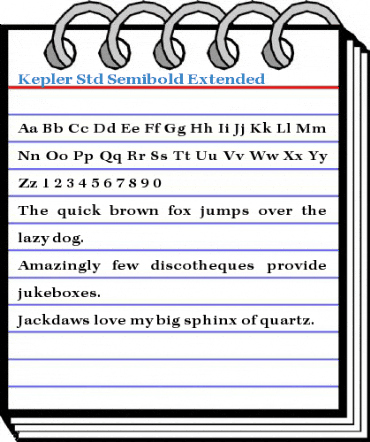 Kepler Std Semibold Extended Font
