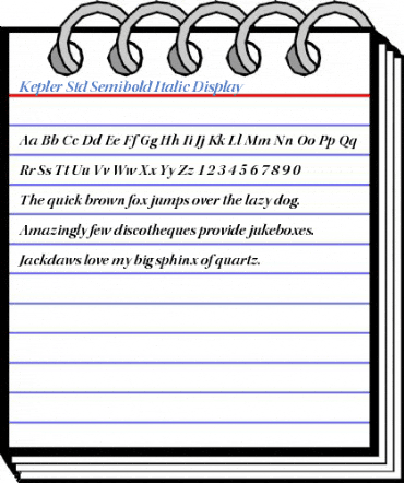 Kepler Std Semibold Italic Display Font