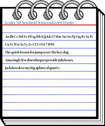 Kepler Std Semibold Semicondensed Display Font