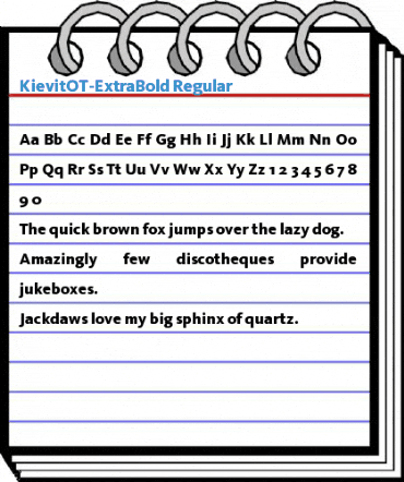 KievitOT-ExtraBold Regular Font