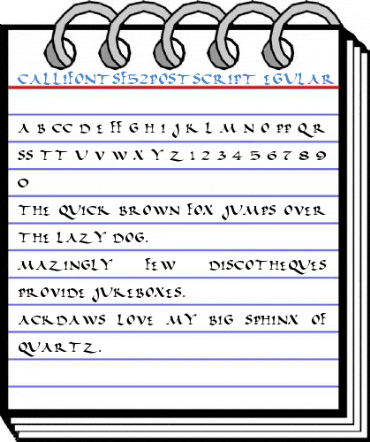 CallifontsF52PostScript Regular Font