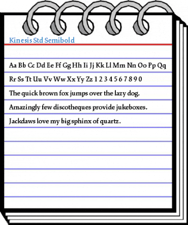Kinesis Std Semibold Font