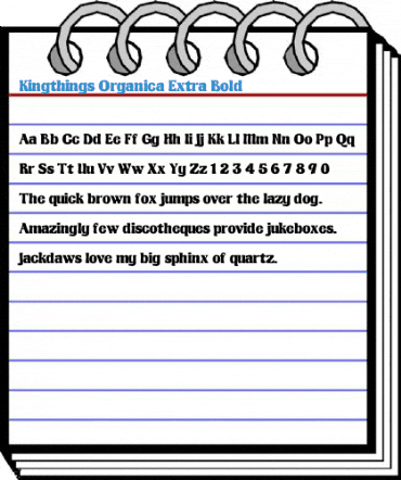 Kingthings Organica Extra Bold Font