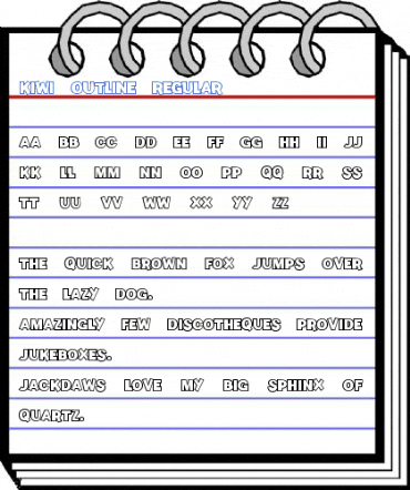 Kiwi Outline Regular Font