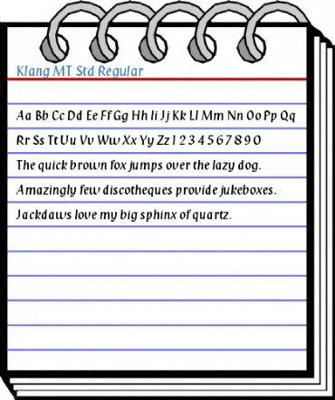 Klang MT Std Regular Font