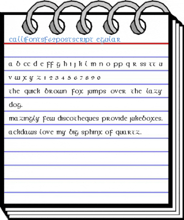 CallifontsF62PostScript Regular Font