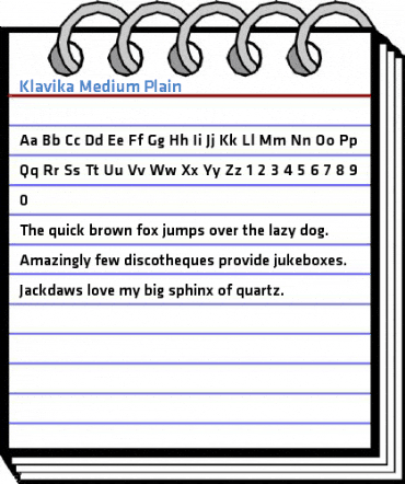 Klavika Medium Plain Font