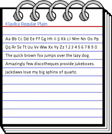 Klavika Regular Plain Font