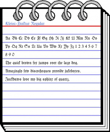 Kleist-Fraktur Regular Font