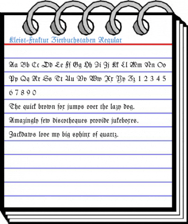 Kleist-Fraktur Zierbuchstaben Regular Font