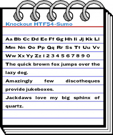 Knockout HTF54-Sumo Font