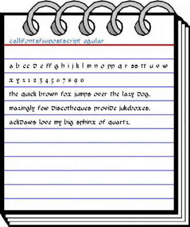 CallifontsF66PostScript Regular Font