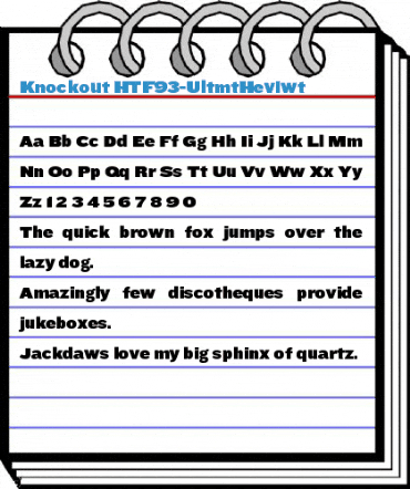 Knockout HTF93-UltmtHeviwt Font