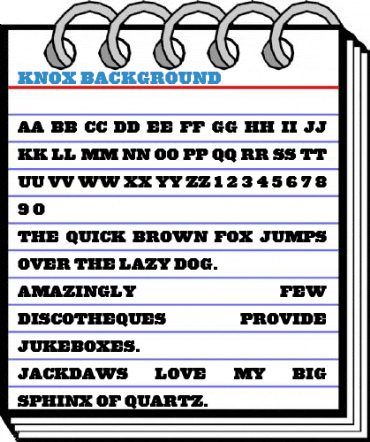 Knox Background Font