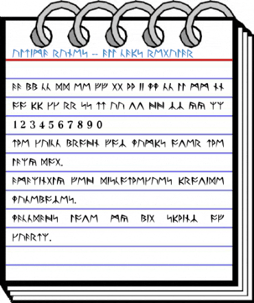 Ultima Runes -- ALL CAPS Font