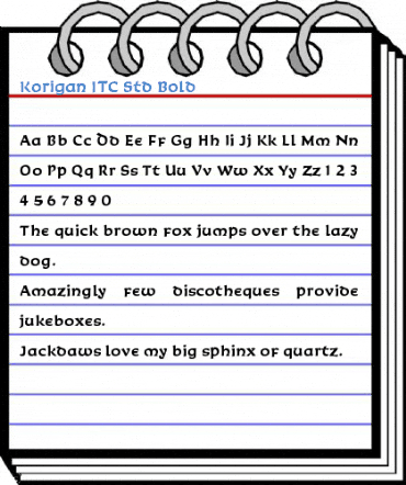 Korigan ITC Std Bold Font