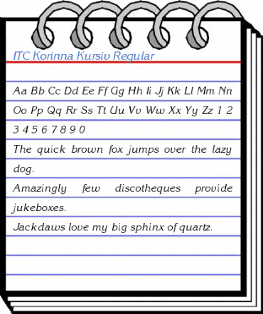 ITC Korinna Kursiv Regular Font