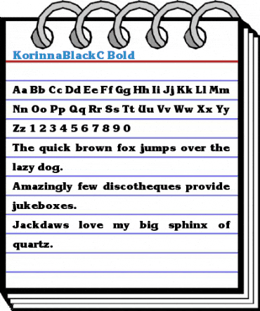 KorinnaBlackC Bold Font