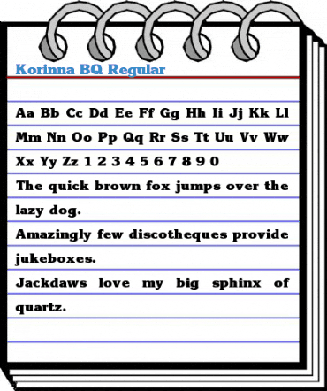 Korinna BQ Regular Font