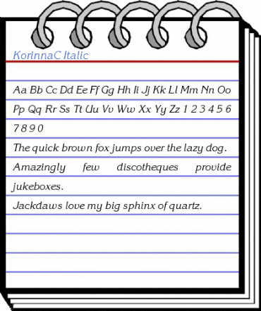 KorinnaC Italic Font