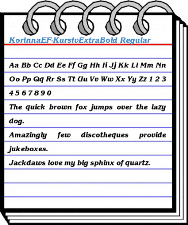 KorinnaEF-KursivExtraBold Regular Font