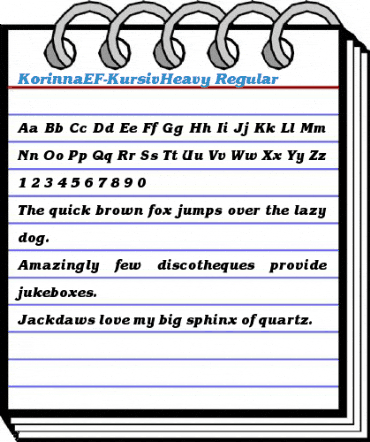 KorinnaEF-KursivHeavy Regular Font