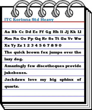 ITC Korinna Std Heavy Font