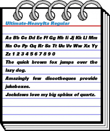 Ultimate-HeavyIta Regular Font