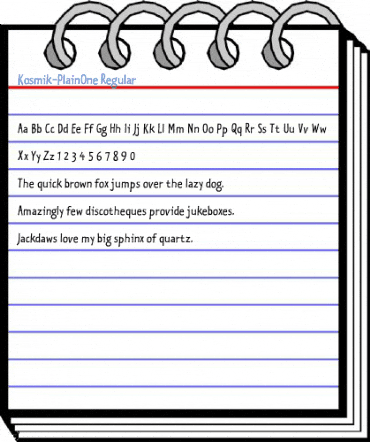 Kosmik-PlainOne Regular Font