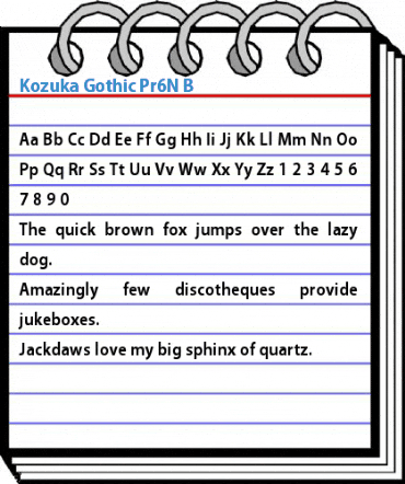 Kozuka Gothic Pr6N B Font