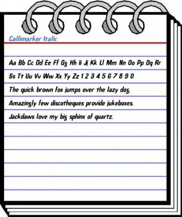 Callimarker Italic Font