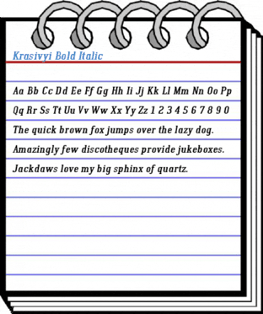 Krasivyi Bold Italic Font