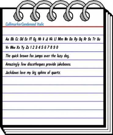 CallimarkerCondensed Italic Font