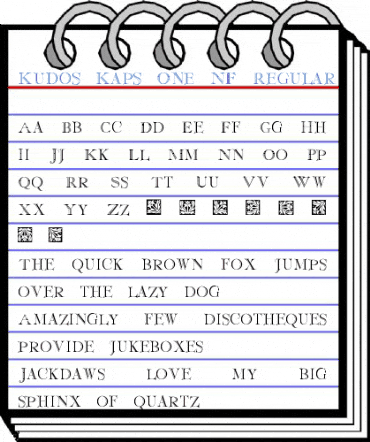 Kudos Kaps One NF Regular Font