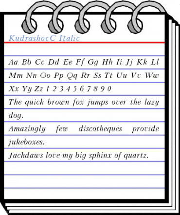 KudrashovC Italic Font