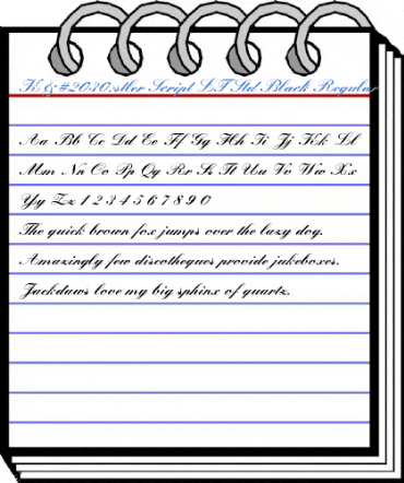 K߮stler Script LT Std Black Regular Font